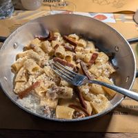 Bacon and egg pasta at Buddy VEGGY in Rome