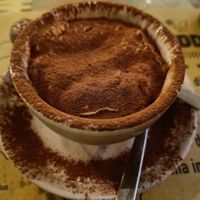 Tiramisu in a coffee cup at Buddy VEGGY in Rome