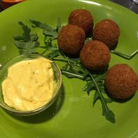 Vegan falafel and mayo at Buddy VEGGY in Rome