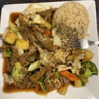 Mongolian Beefless Veggies  at Fusion House in Kanab