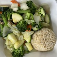 Veggies - the only gf and vegan option at Fusion House in Kanab