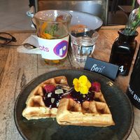 waffles at the brunch at roots - Lintheschergasse in Zurich