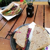 Avocado and palestine sandwiches! at roots - Lintheschergasse in Zurich