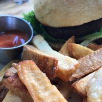 vegan burger at Speakeasy in Petaluma