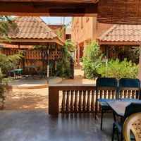 Seating area at Le Foyer in Ouagadougou