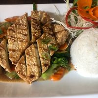 bbq sesame tofu at Savory Chay in Berlin