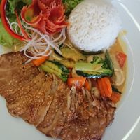 "duck" peanut red curry at Savory Chay in Berlin