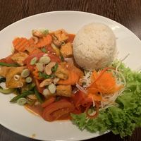 Sweet and sour stir fry  at Savory Chay in Berlin
