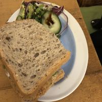 Chicken seitan sandwich (half of - other part eaten :)) at The Garden Shed Cafe in Leamington Spa