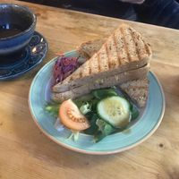Vegan cheese sandwich . at The Garden Shed Cafe in Leamington Spa