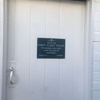 Outside toilet. at The Garden Shed Cafe in Leamington Spa