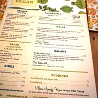 menu at Lounges - Brasco Lounge in Liverpool