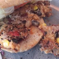 Jackfruit burger - inside - where's the jackfruit?! at Lounges - Brasco Lounge in Liverpool