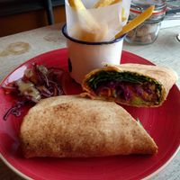Vegan Felaful and Avocado Wrap at Lounges - Brasco Lounge in Liverpool