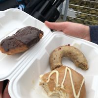 Chocolate too, earl gray and London fog 🍩  at Cartems Donuts - Main St in Vancouver