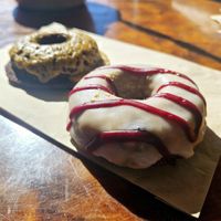 Blueberry Cornbread and Salted Chocolate Caramel at Cartems Donuts - Main St in Vancouver