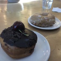 Black Forest cherry and vanilla bean  at Cartems Donuts - Main St in Vancouver