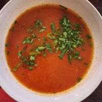 Tomato soup (vegan) at Zum Wohl in Vienna