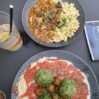 Mushrooms need to be ordered with potatoes instead of Nockerln to be vegan   at Zum Wohl in Vienna