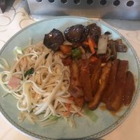 bami with babi pangang and tau si sue ngau at De Oude Plek in Rotterdam