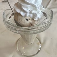 Ice cream with whipped cream  at De Oude Plek in Rotterdam