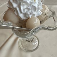 Ice cream with lychee  at De Oude Plek in Rotterdam