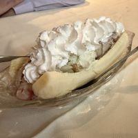 Ice Cream with banana and vegan whipped cream   at De Oude Plek in Rotterdam