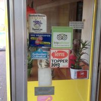 at the door :-) at De Oude Plek in Rotterdam