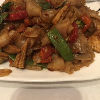 Drunken noodles  at SriPraPhai in Williston Park