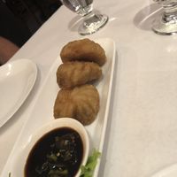 Chive dumplings at SriPraPhai in Williston Park
