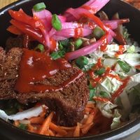 Bibimbap with Seitan at Krunkwich Ramen House in Des Moines