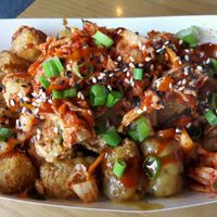 vegan kimchi tots at Krunkwich Ramen House in Des Moines