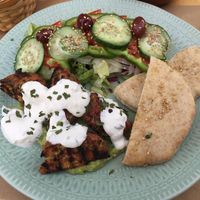 falaffel plate at D.Sanchez Fresh Food in Fuerteventura