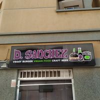 Signboard at D.Sanchez Fresh Food in Fuerteventura