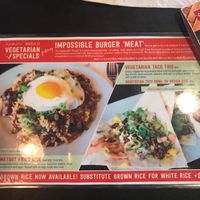 Impossible Burger Menu at Pika's Cafe in Guam
