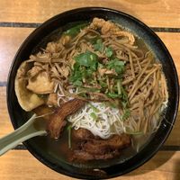 Noodle dish  at Golden Lotus Vegan in Newtown