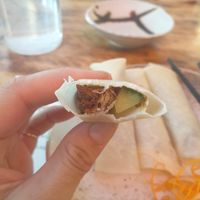 Duck pancakes at Golden Lotus Vegan in Newtown