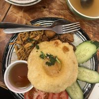 Broken rice dish   at Golden Lotus Vegan in Newtown