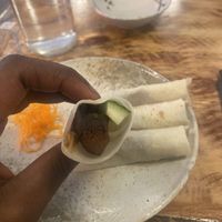 Inside duck roll  #Veganuary at Golden Lotus Vegan in Newtown