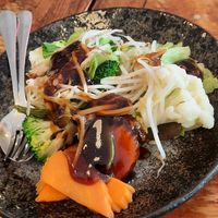 Stir fried veggies at Golden Lotus Vegan in Newtown