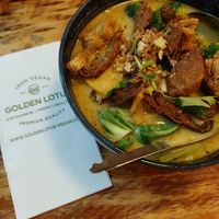 Combination laksa at Golden Lotus Vegan in Newtown