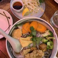 Tofu and Veggie Pho at Golden Lotus Vegan in Newtown