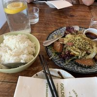 Meal at Golden Lotus Vegan in Newtown