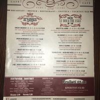 picture of brunch menu. clearly not vegan or even close.  at Baylon Cafe  in Rome