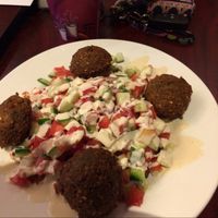 the falafel salad at Angel's Cafe in Sharon