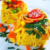 Mustard miso rice vermicelli.  at Art of Raw at The Garden Lounge in Zadar