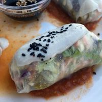 spring rolls  at Art of Raw at The Garden Lounge in Zadar