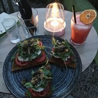 pizza and drink at Art of Raw at The Garden Lounge in Zadar