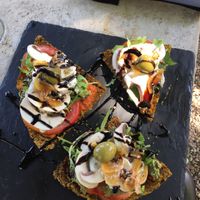 Raw pizza  at Art of Raw at The Garden Lounge in Zadar