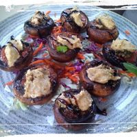 Mushrooms, so tasty .... at Art of Raw at The Garden Lounge in Zadar